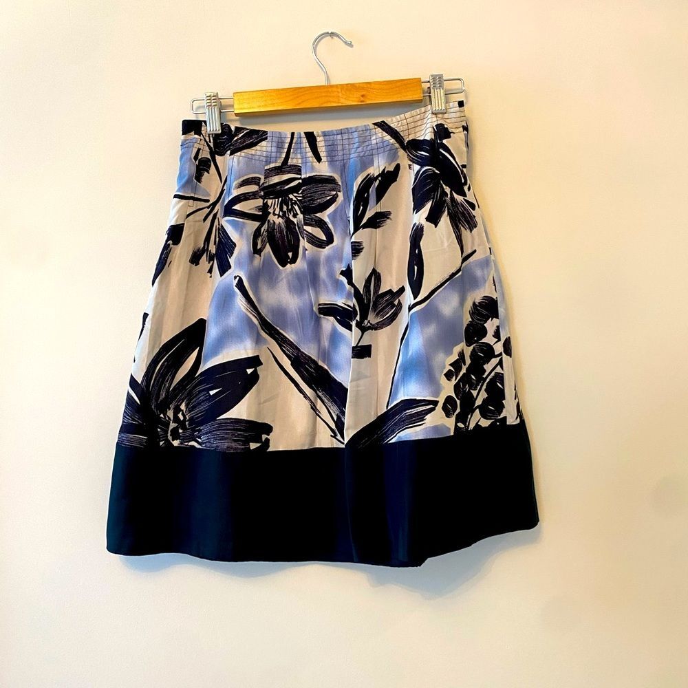 BCBG MaxAzria 100% Sill Floral Skirt